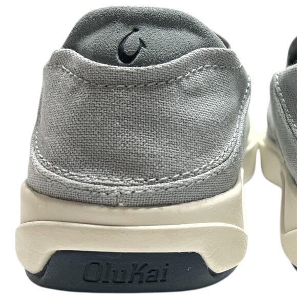OluKai Men\'s Lae\'ahi Lole Slip On Sneakers Shoes Striped Pale Grey Storm main image 8